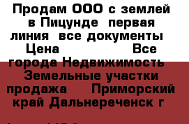 Продам ООО с землей в Пицунде, первая линия, все документы › Цена ­ 9 000 000 - Все города Недвижимость » Земельные участки продажа   . Приморский край,Дальнереченск г.